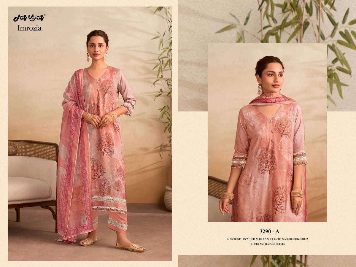 Jay Vijay Imrozia 3290 Muslin Dress Material - Amrah Wholesale