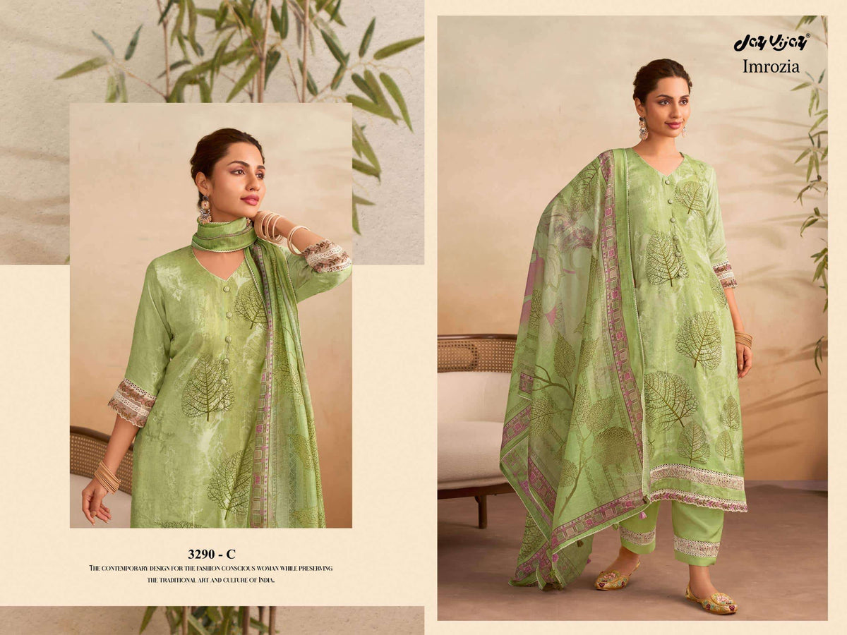 Jay Vijay Imrozia 3290 Muslin Dress Material - Amrah Wholesale