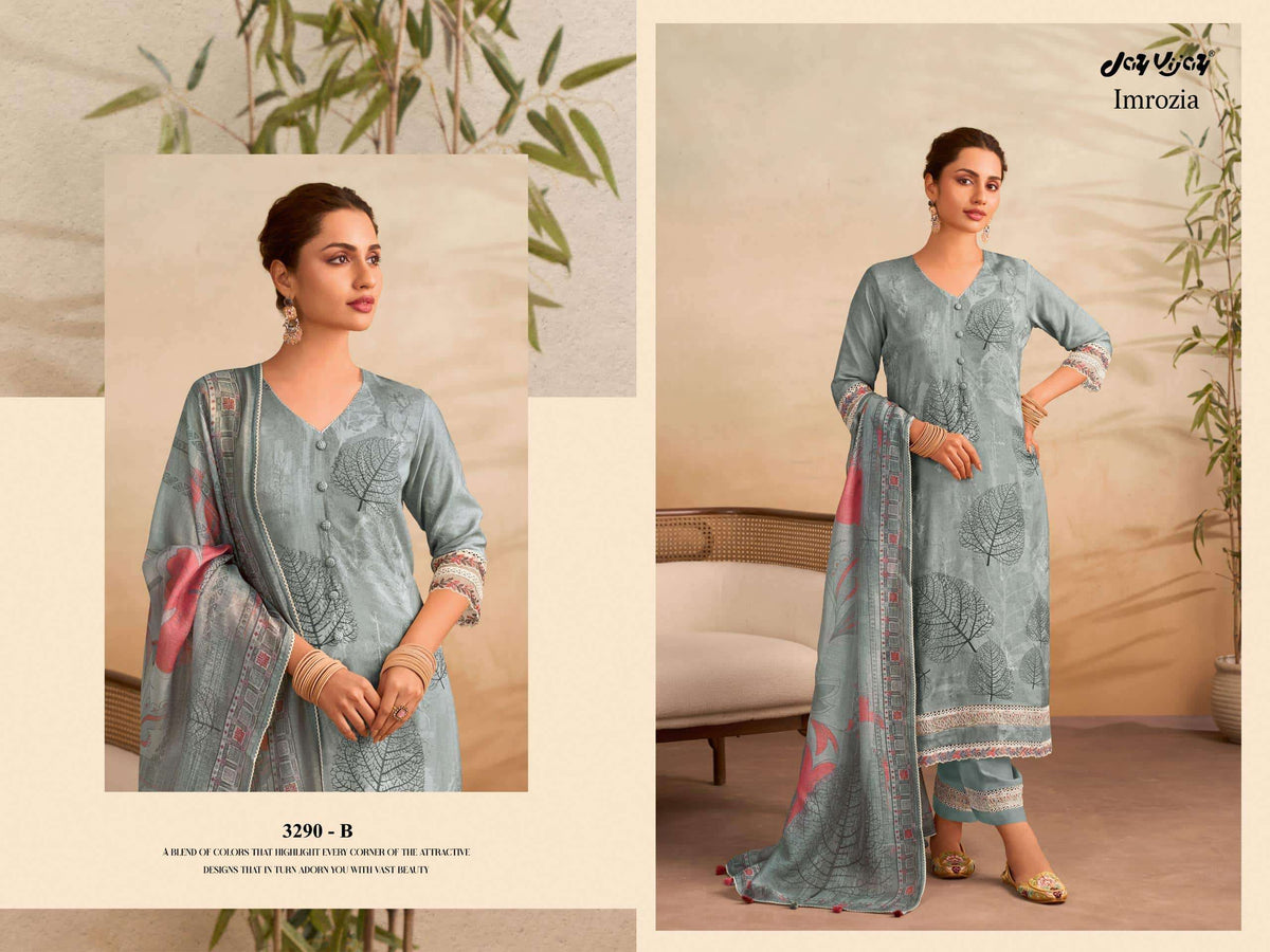 Jay Vijay Imrozia 3290 Muslin Dress Material - Amrah Wholesale