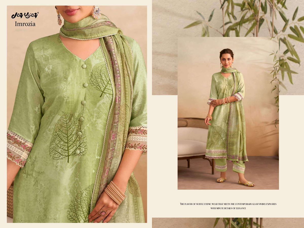 Jay Vijay Imrozia 3290 Muslin Dress Material - Amrah Wholesale