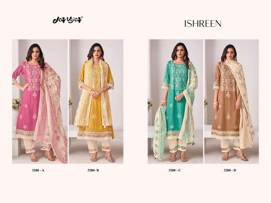 Jay Vijay Ishreen 3280 Pure Cotton Dress Material - Amrah Wholesale