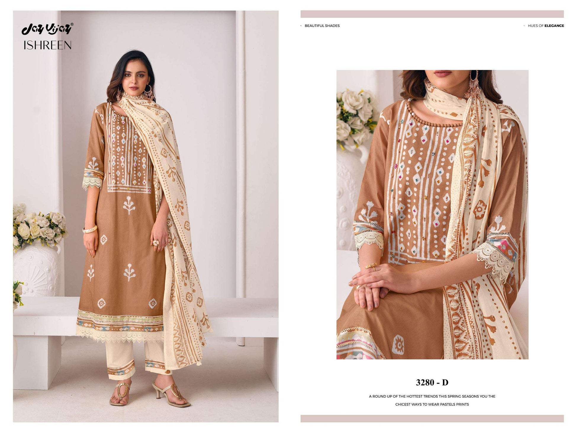 Jay Vijay Ishreen 3280 Pure Cotton Dress Material