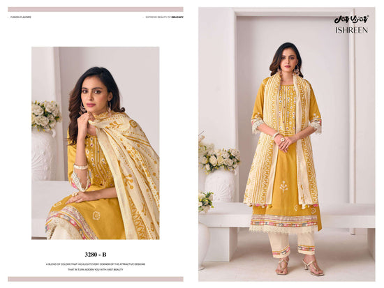 Jay Vijay Ishreen 3280 Pure Cotton Dress Material