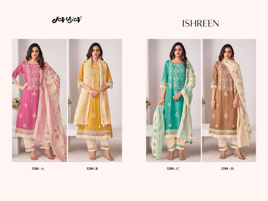 Jay Vijay Ishreen 3280 Pure Cotton Dress Material