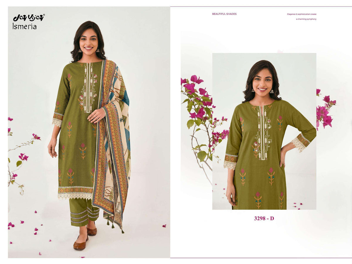 Jay Vijay Ismeria 3298 Cotton Dress Material Collection