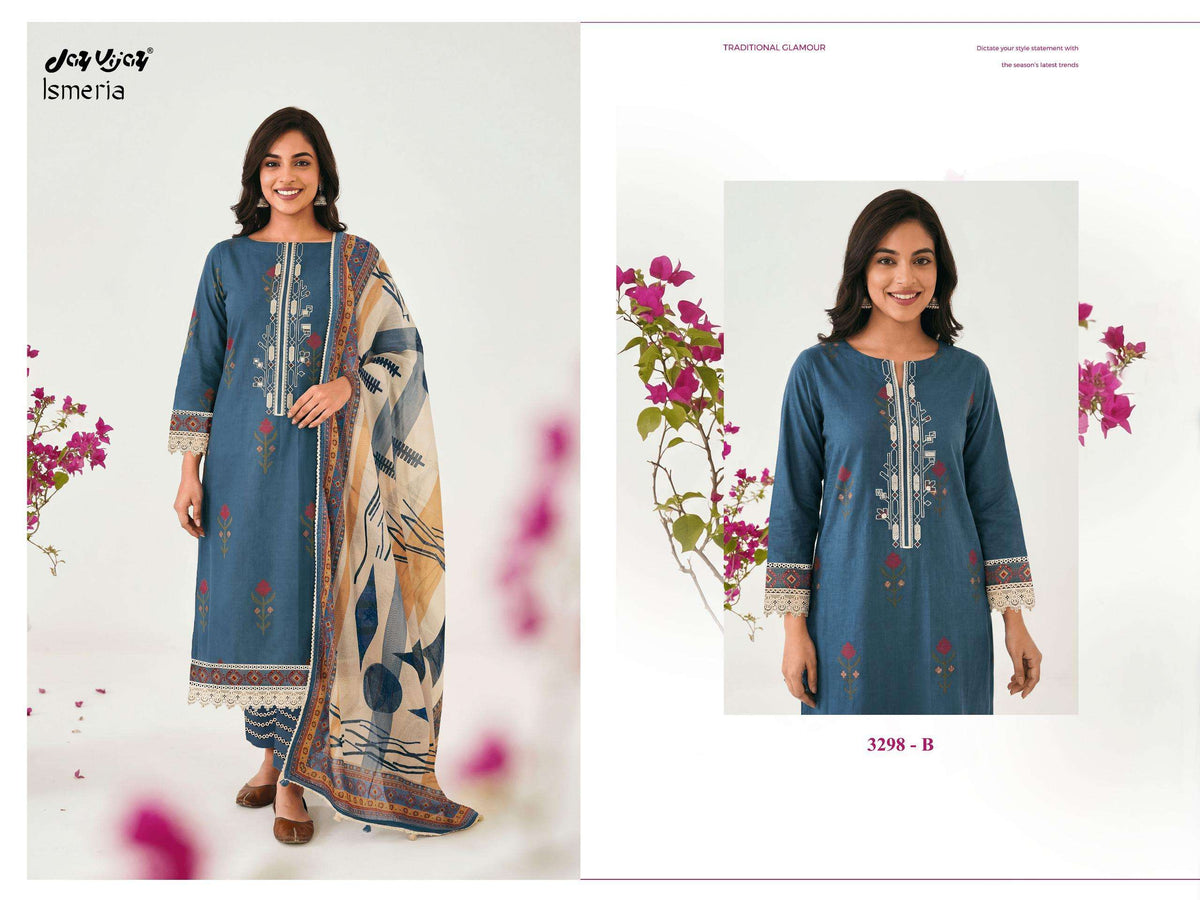 Jay Vijay Ismeria 3298 Cotton Dress Material Collection