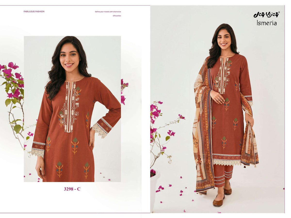 Jay Vijay Ismeria 3298 Cotton Dress Material Collection