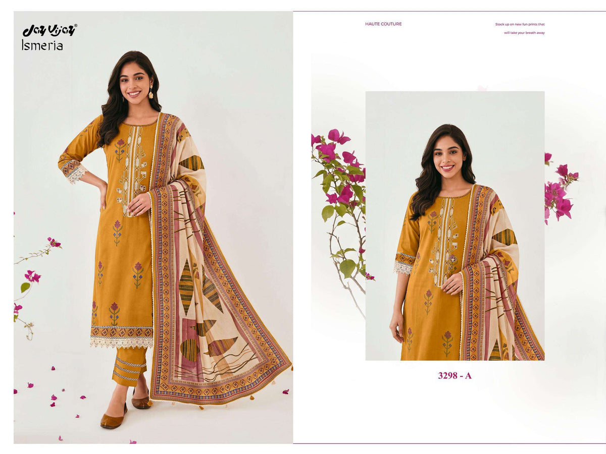 Jay Vijay Ismeria 3298 Cotton Dress Material Collection