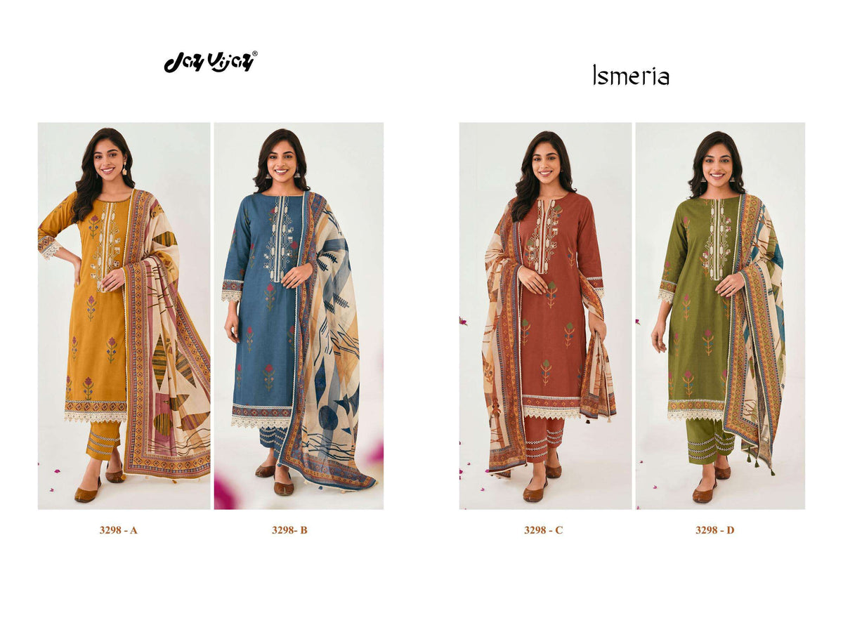 Jay Vijay Ismeria 3298 Cotton Dress Material Collection