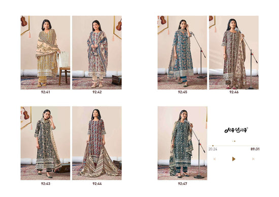 Jay Vijay Jahaan Vol 2 Pure Cotton Block Print Embroidered Dress Material