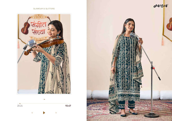 Jay Vijay Jahaan Vol 2 Pure Cotton Block Print Embroidered Dress Material