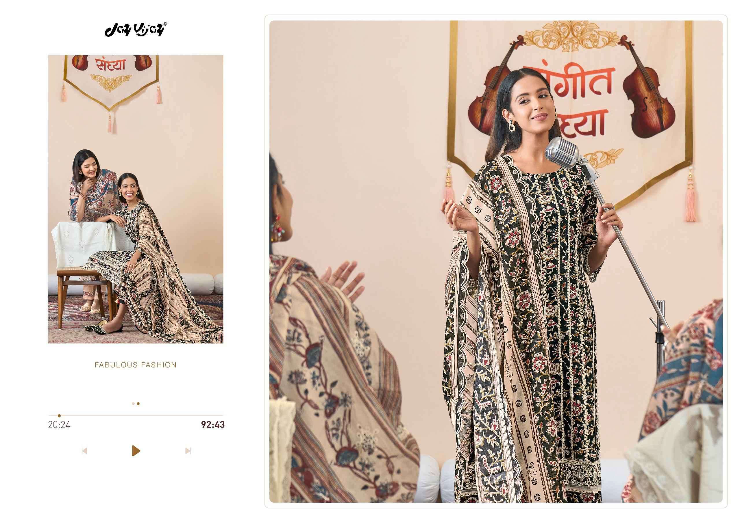 Jay Vijay Jahaan Vol 2 Pure Cotton Block Print Embroidered Dress Material