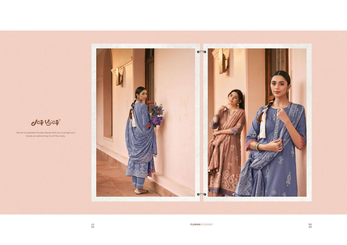 Jay Vijay Jhoom Organdy Dress Material Wholesale - Amrah Wholesale