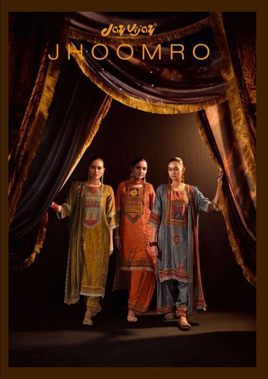 Jay Vijay Jhoomro Premium Bemberg Muslin Silk Suit Set