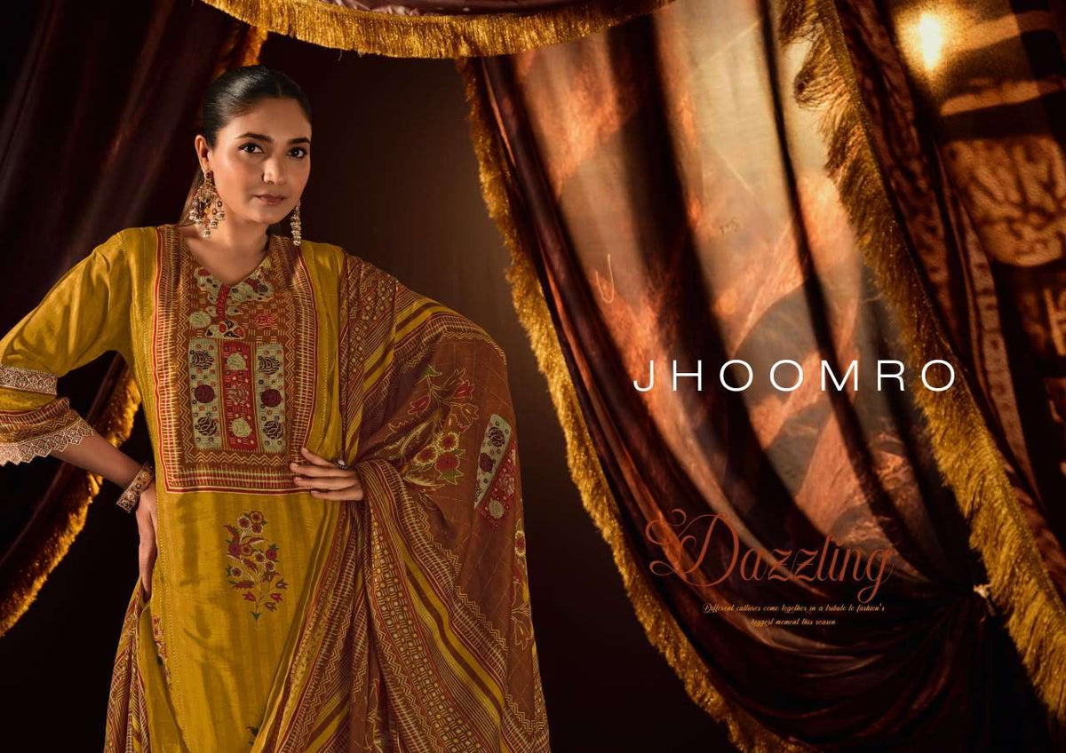 Jay Vijay Jhoomro Premium Bemberg Muslin Silk Suit Set