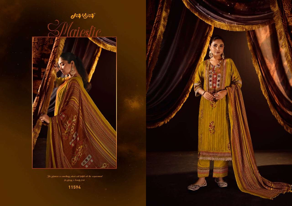 Jay Vijay Jhoomro Premium Bemberg Muslin Silk Suit Set