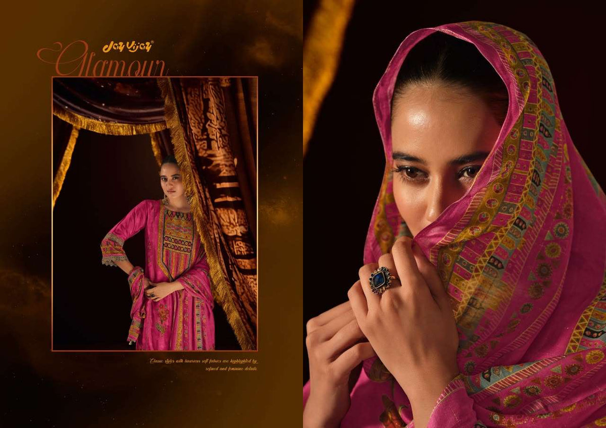 Jay Vijay Jhoomro Premium Bemberg Muslin Silk Suit Set