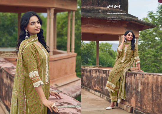 Jay Vijay Karigari Tales Pure Mal Mal Cotton Dress Material - Amrah Wholesale