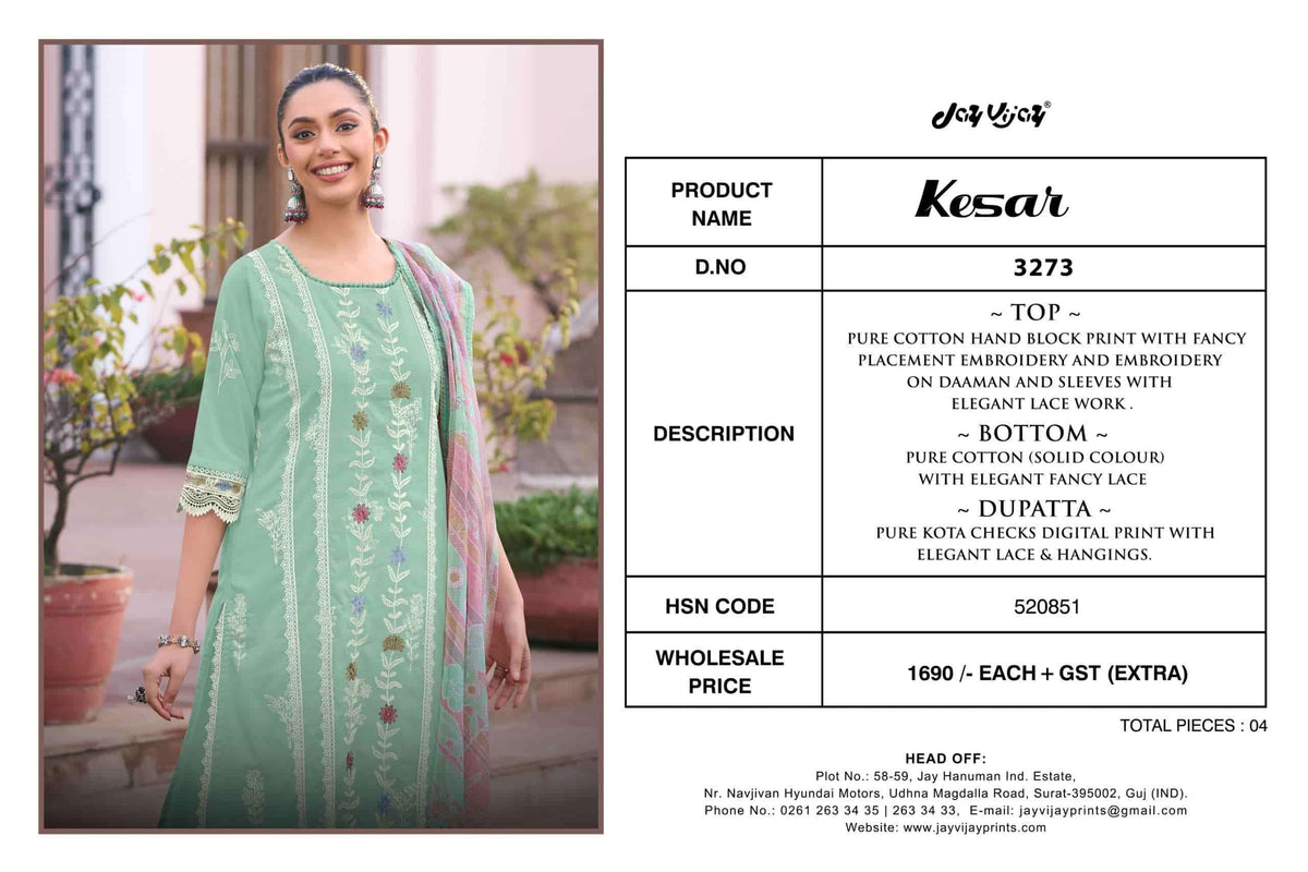 Jay Vijay Kesar 3273 - Amrah Wholesale
