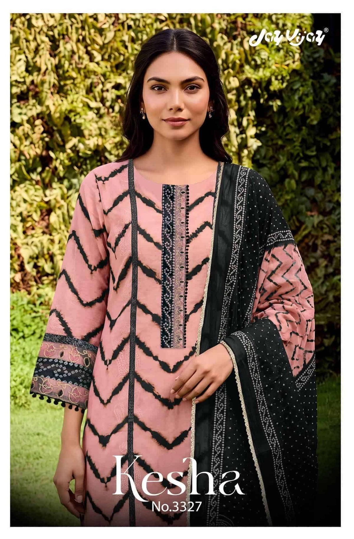 Jay Vijay Kesha 3327 Premium Cotton Embroidered Salwar Suit Set