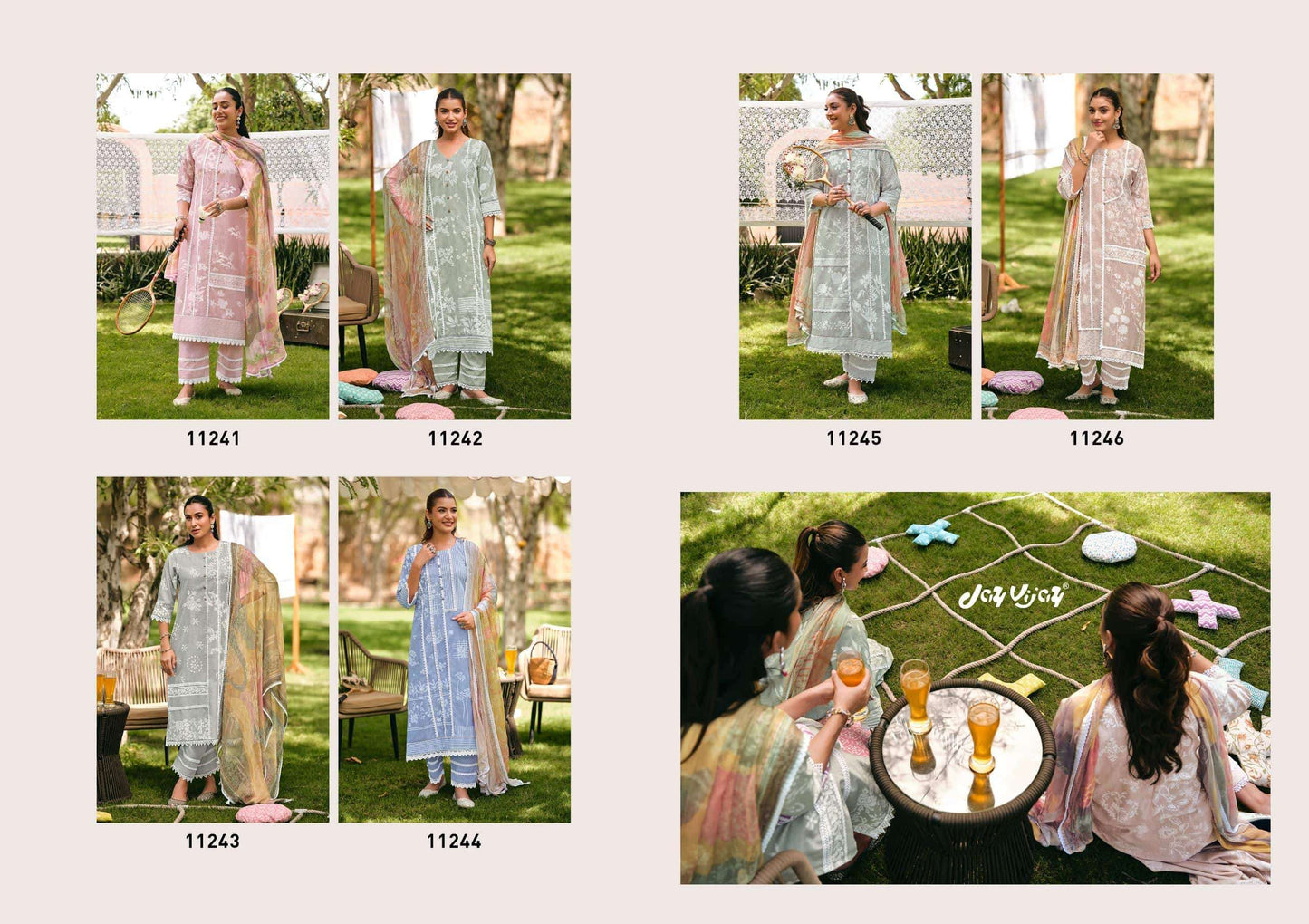 Jay Vijay Khel Kud South Cotton Hand Block Print Dress Material