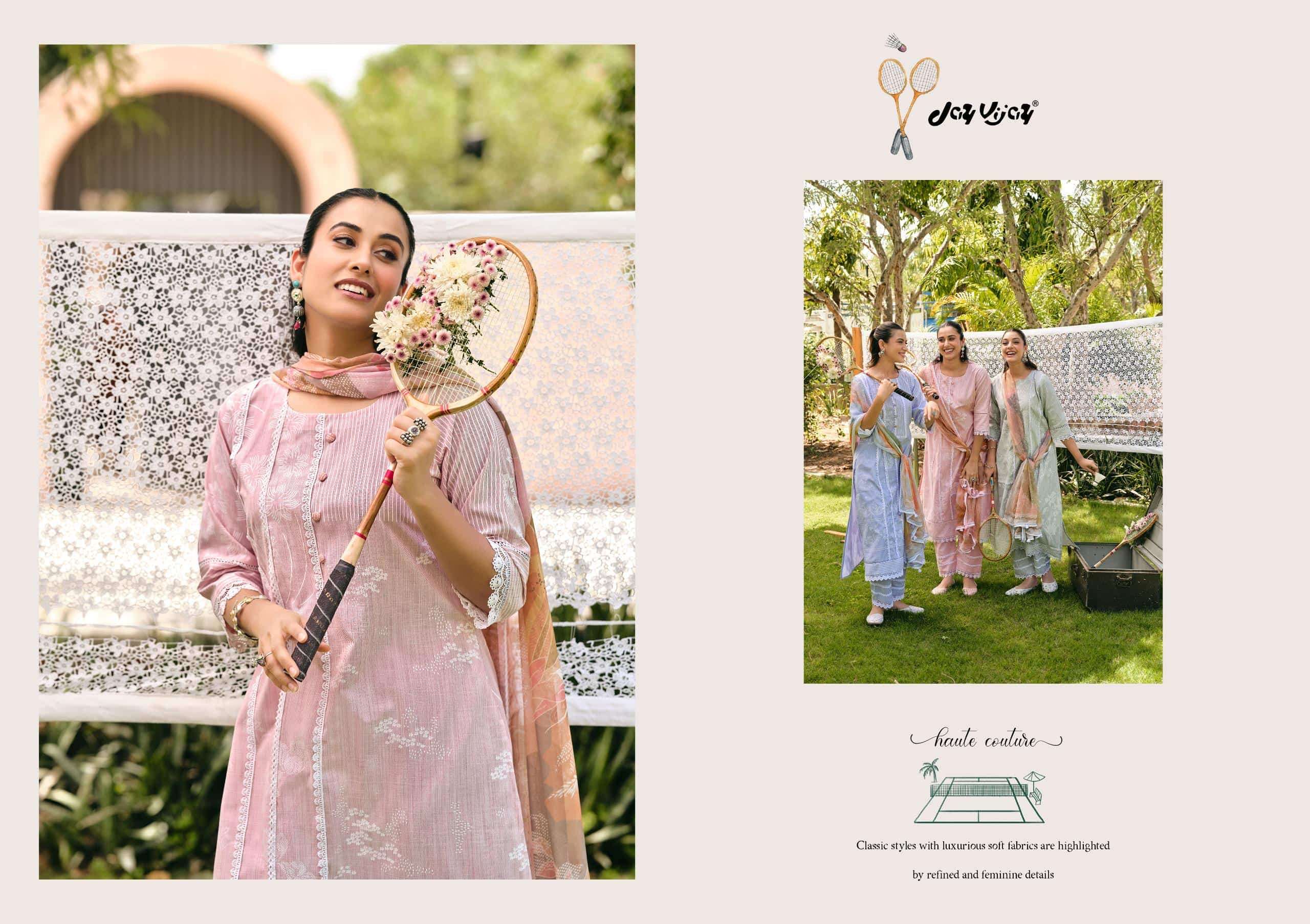 Jay Vijay Khel Kud South Cotton Hand Block Print Dress Material