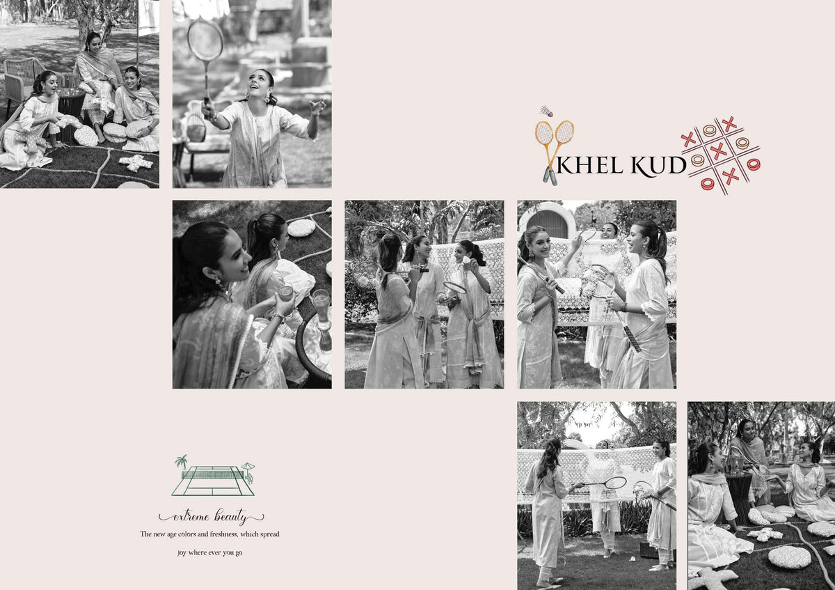 Jay Vijay Khel Kud South Cotton Hand Block Print Dress Material