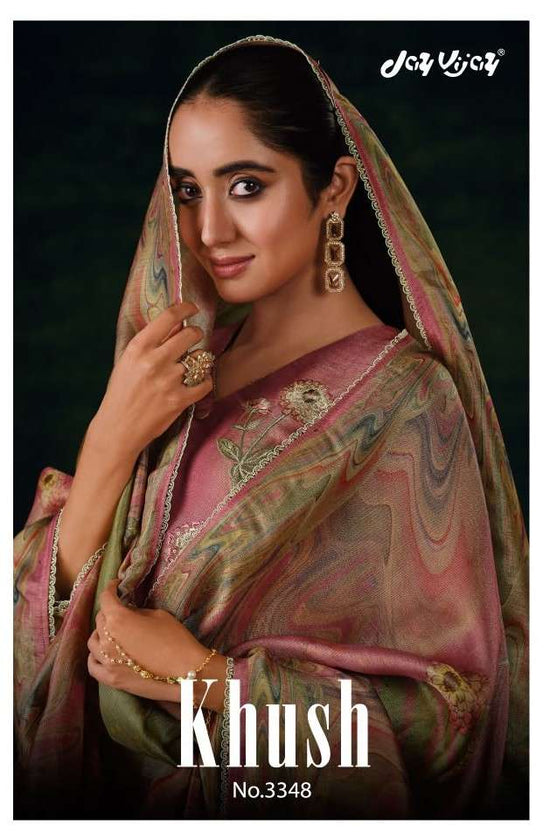 Jay Vijay Khush 3348 Bemberg Silk Dress Material