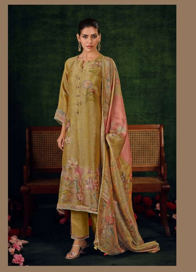 Jay Vijay Khush 3348 Bemberg Silk Dress Material