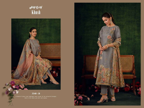 Jay Vijay Khush 3348 Bemberg Silk Dress Material