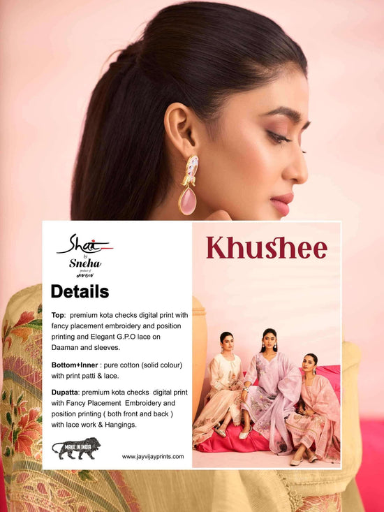 Jay Vijay Khushee Kota Embroidered Dress Material - Amrah Wholesale