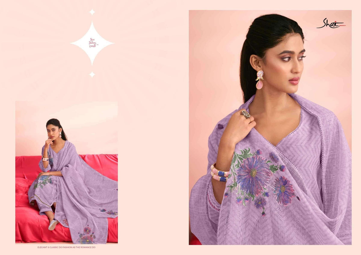 Jay Vijay Khushee Kota Embroidered Dress Material - Amrah Wholesale