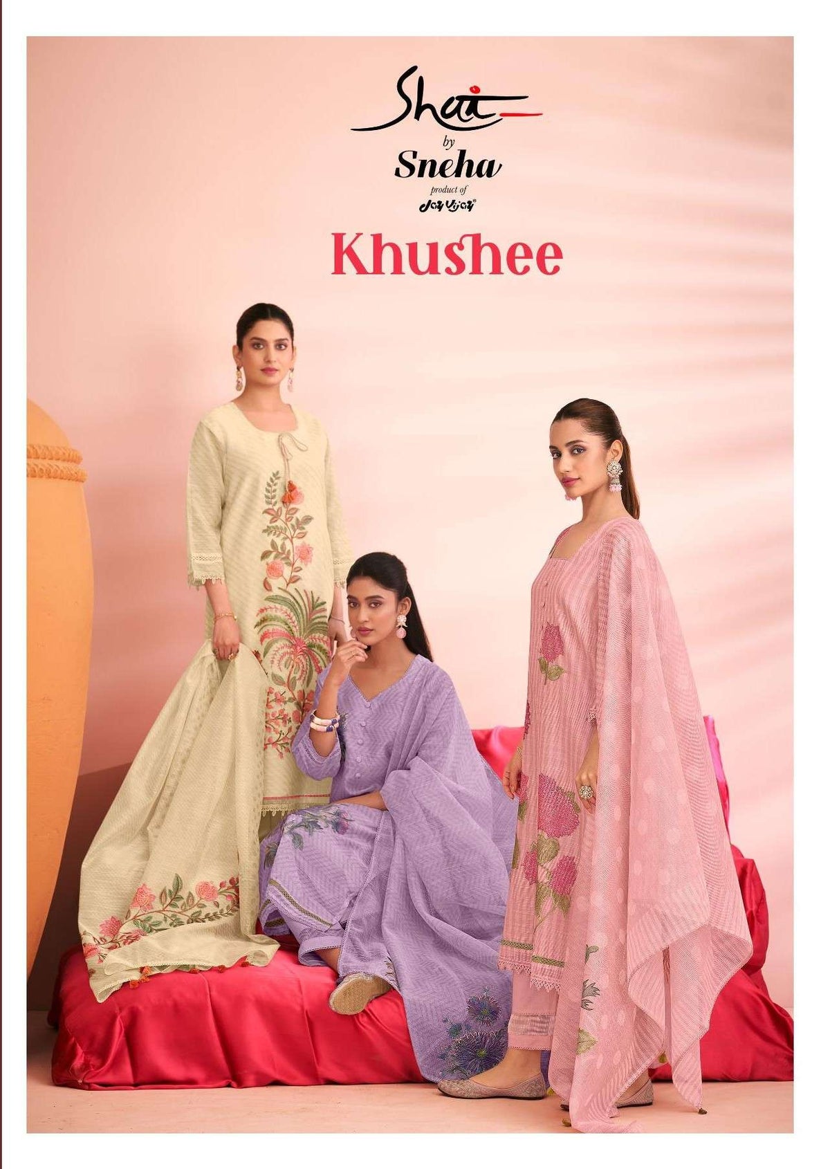 Jay Vijay Khushee Kota Embroidered Dress Material - Amrah Wholesale