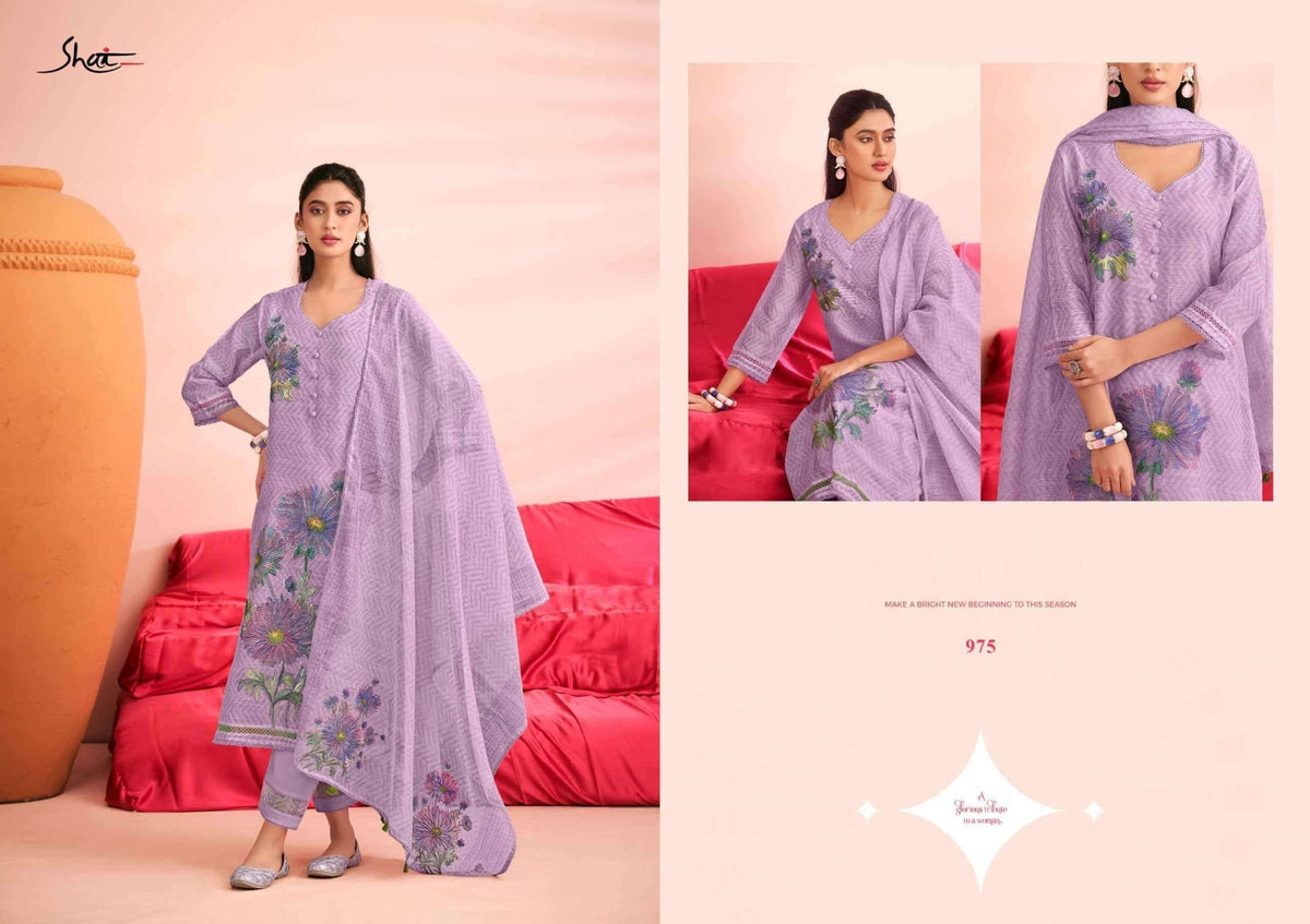 Jay Vijay Khushee Kota Embroidered Dress Material - Amrah Wholesale