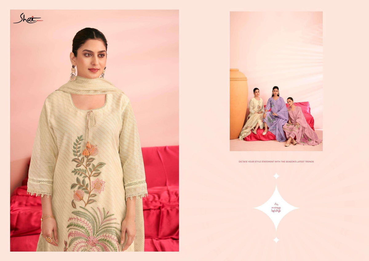 Jay Vijay Khushee Kota Embroidered Dress Material - Amrah Wholesale