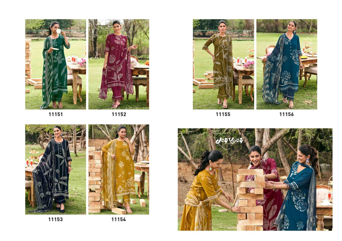 Jay Vijay Khushnuma Premium Mal Cotton Dress Material