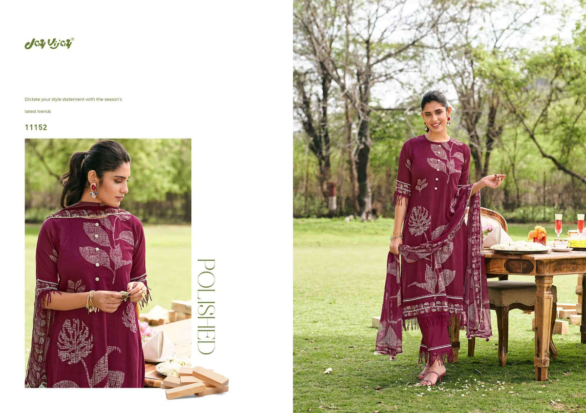 Jay Vijay Khushnuma Premium Mal Cotton Dress Material
