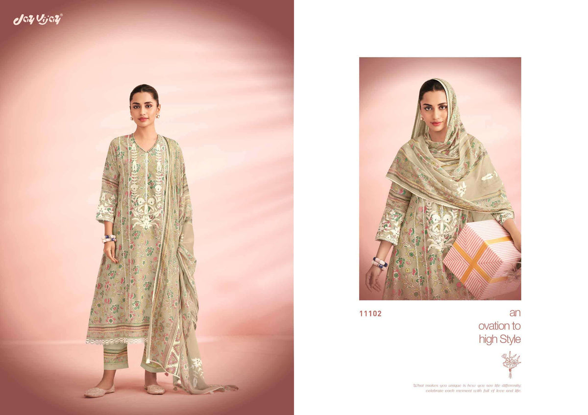 Jay Vijay Knock Knock Premium Cotton Dress Material - Amrah Wholesale
