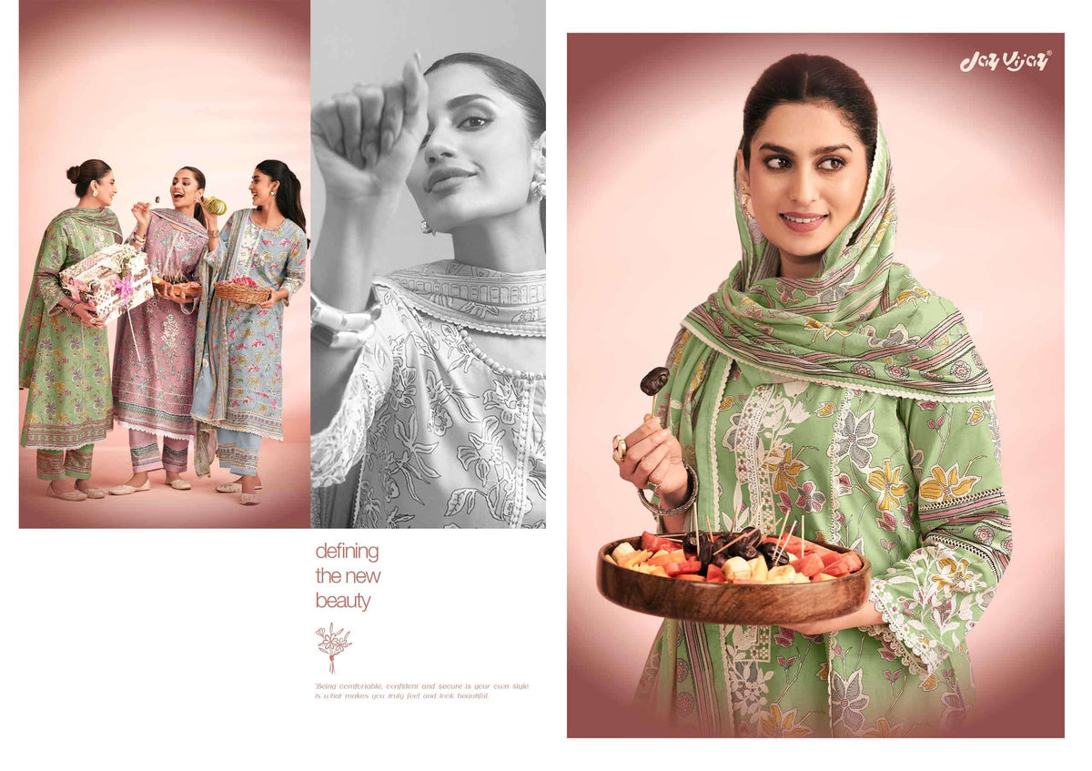 Jay Vijay Knock Knock Premium Cotton Dress Material - Amrah Wholesale