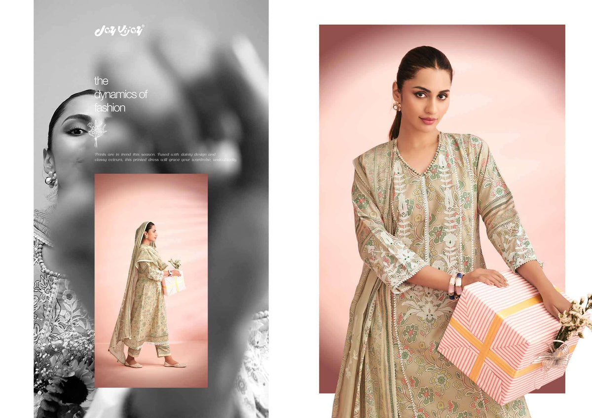 Jay Vijay Knock Knock Premium Cotton Dress Material - Amrah Wholesale
