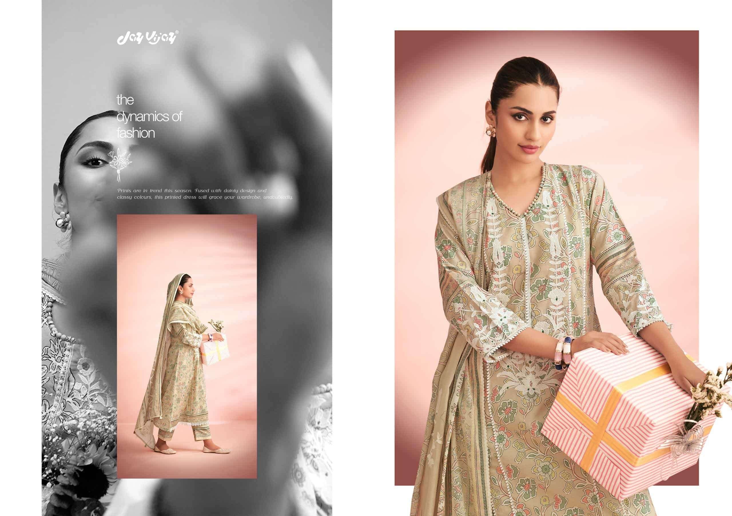 Jay Vijay Knock Knock Premium Cotton Dress Material - Amrah Wholesale