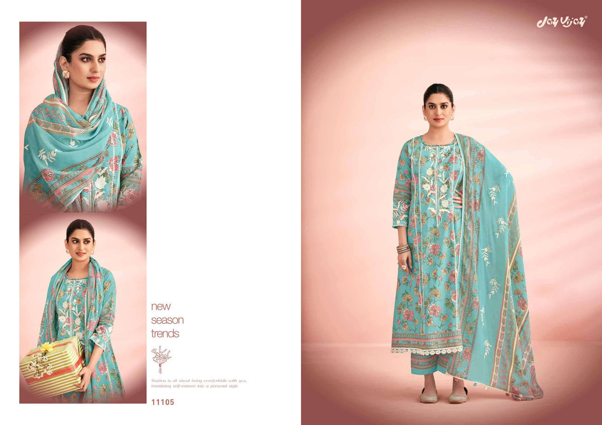 Jay Vijay Knock Knock Premium Cotton Dress Material - Amrah Wholesale