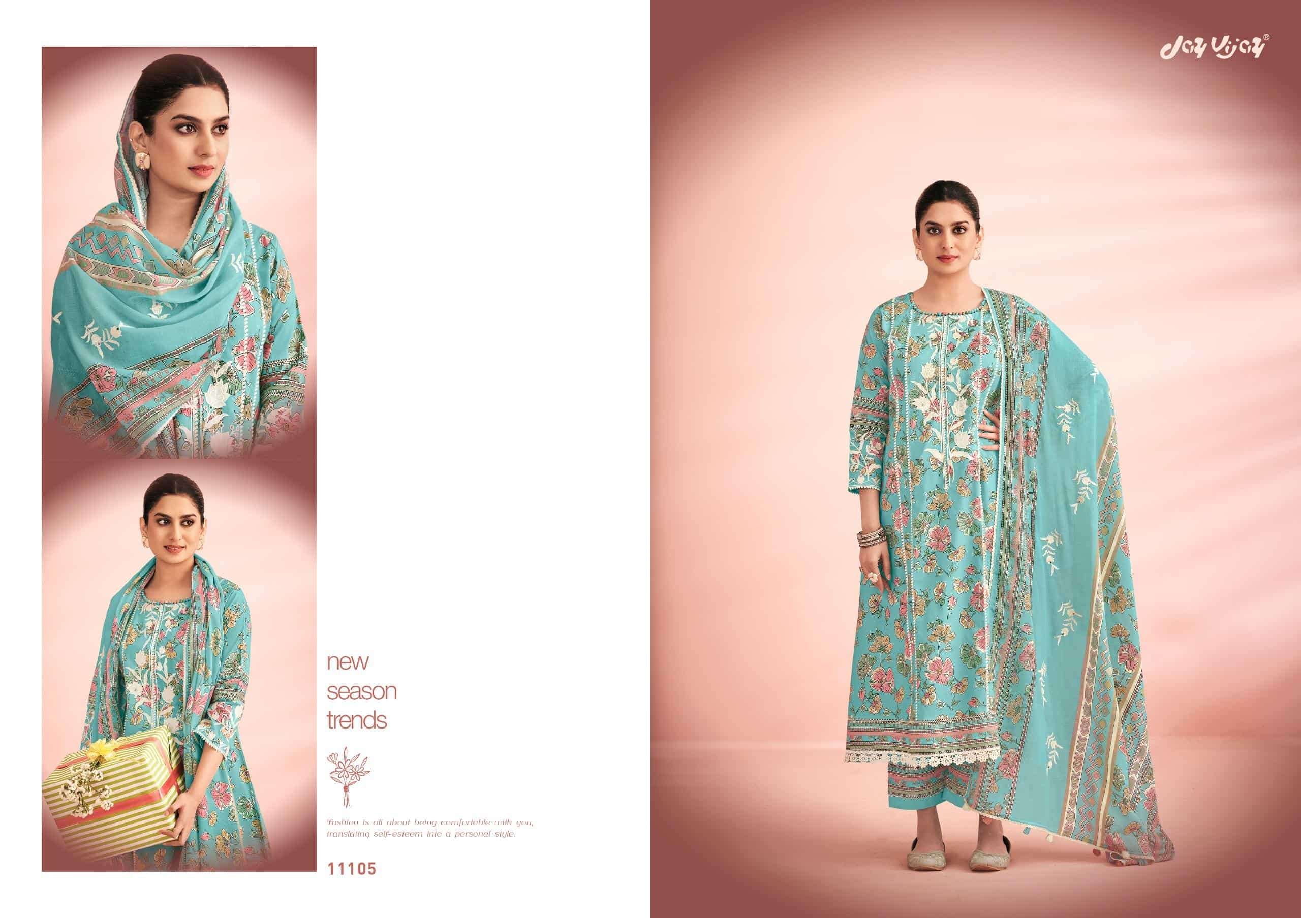 Jay Vijay Knock Knock Premium Cotton Dress Material - Amrah Wholesale