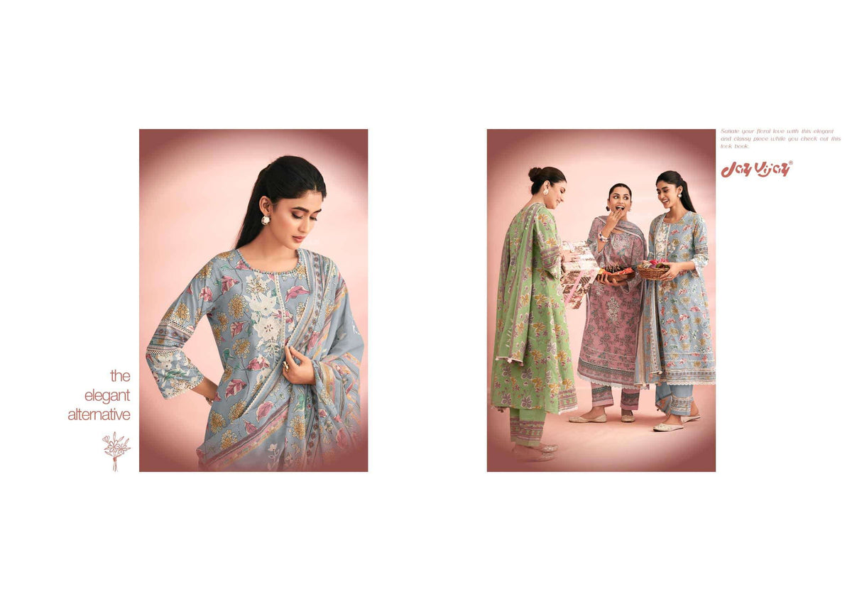 Jay Vijay Knock Knock Premium Cotton Dress Material - Amrah Wholesale