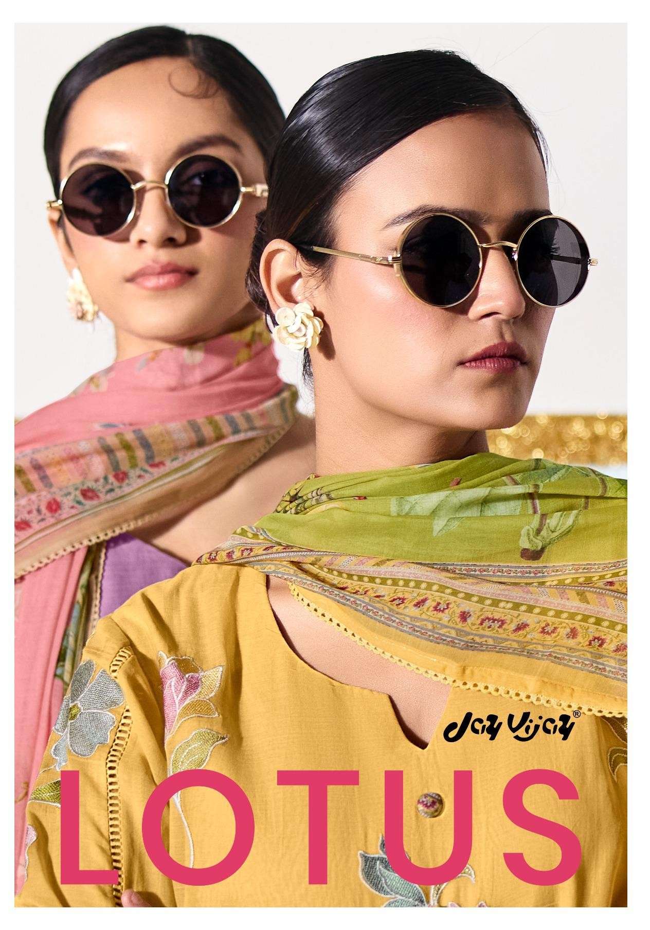 Jay Vijay Lotus Chanderi Embroidered Dress Material - Amrah Wholesale