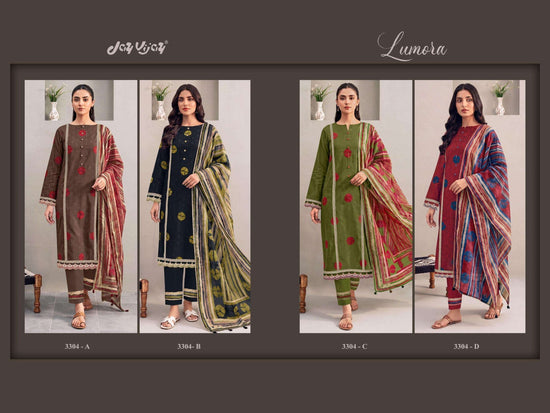 Jay Vijay Lumora 3304 Premium Cotton Dress Material - Amrah Wholesale