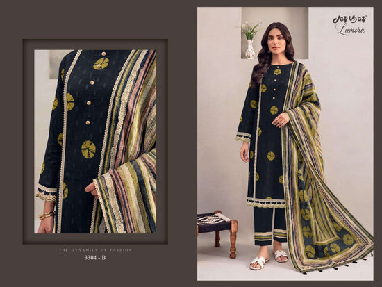 Jay Vijay Lumora 3304 Premium Cotton Dress Material - Amrah Wholesale