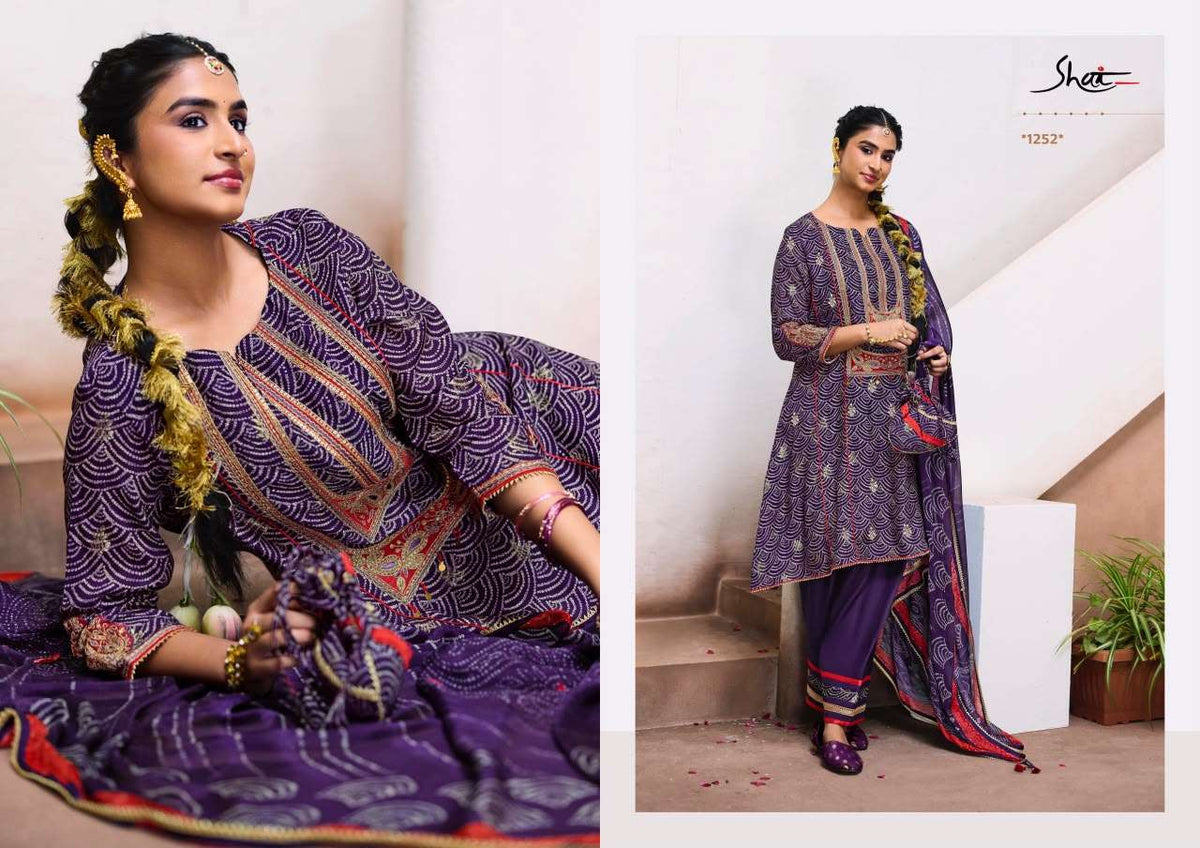 Jay Vijay Mahotsav Pure Bemberg Silk Jacquard Dress Material