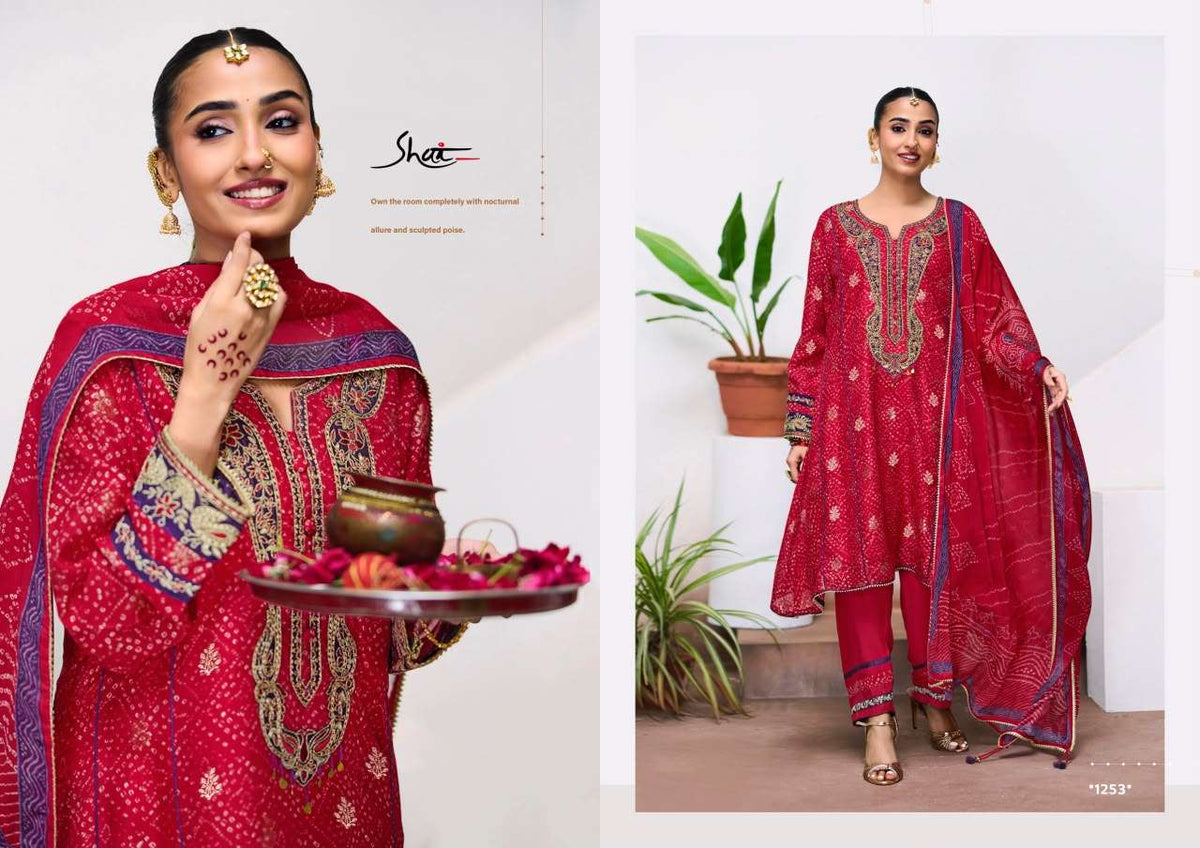 Jay Vijay Mahotsav Pure Bemberg Silk Jacquard Dress Material
