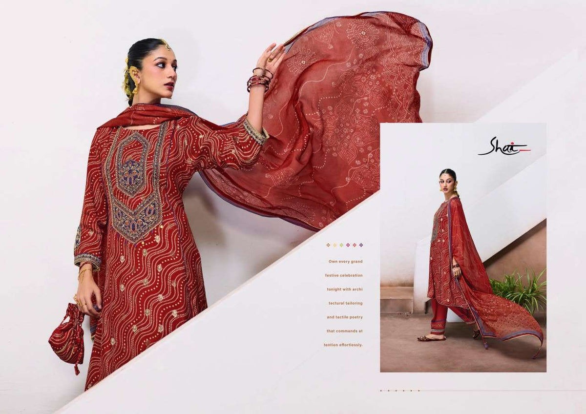 Jay Vijay Mahotsav Pure Bemberg Silk Jacquard Dress Material